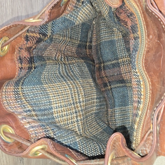 Bogner Brown Leather Backpack Travel Bag Handbag Tote - Picture 10 of 14